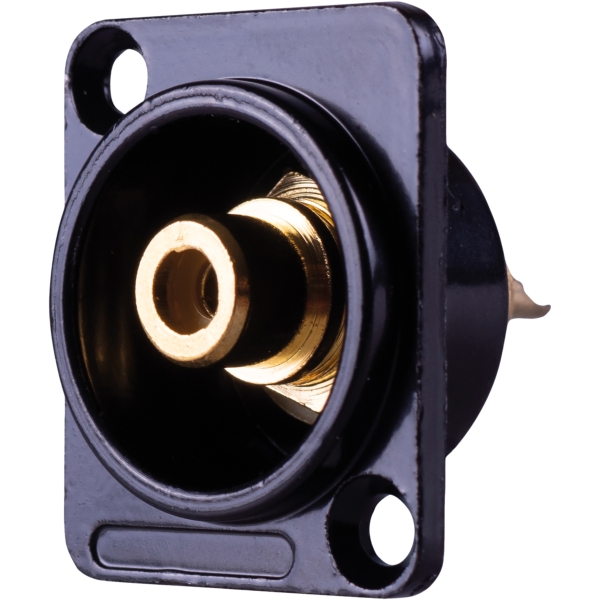 Eagle D-Series Metal Phono Connector Plate - Yellow