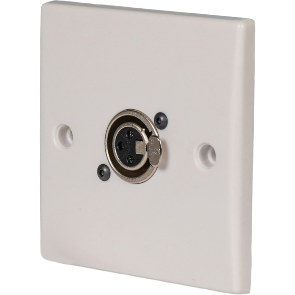 Eagle D-Series 1-Gang Female XLR Wall Plate - White