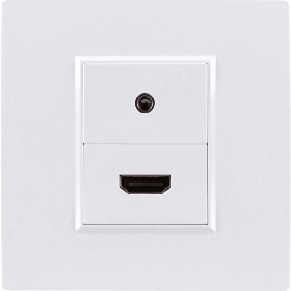Eagle D-Series 1-Gang HDMI & 3.5mm Jack Wall Plate - White