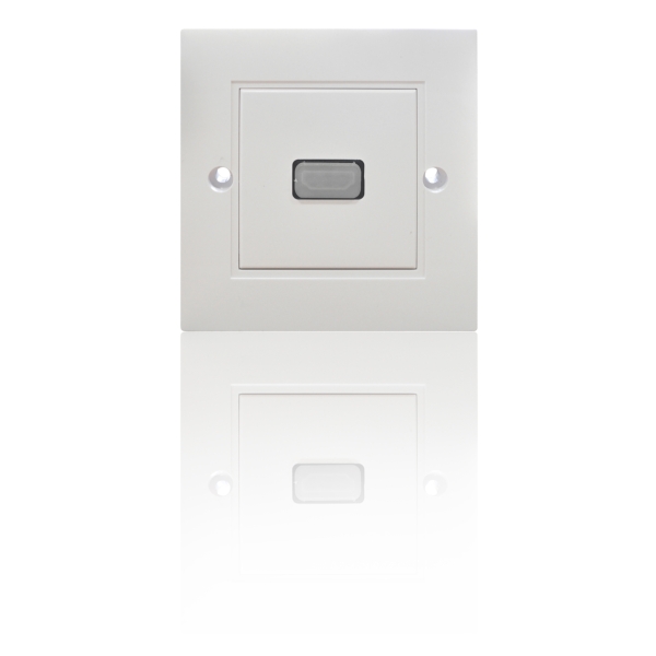Eagle D-Series 1-Gang HDMI Feed Through Wall Plate - White