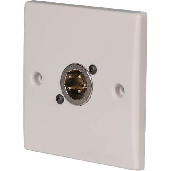 Eagle D-Series 1-Gang Male XLR Wall Plate - White