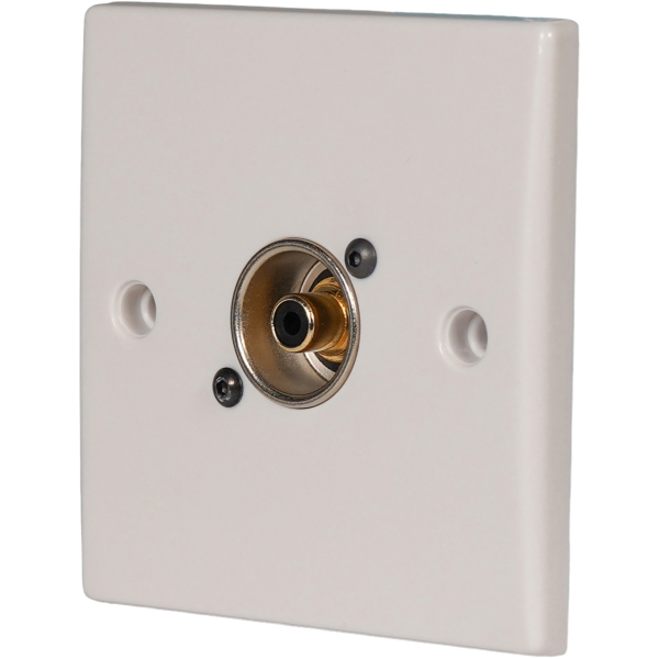 Eagle D-Series 1-Gang Phono Wall Plate - White