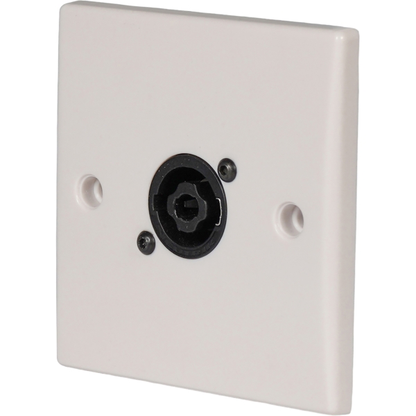 Eagle D-Series 1-Gang 4-Pole SpeakON Wall Plate - White