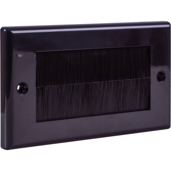 Eagle D-Series 2-Gang Brush Wall Plate - Black
