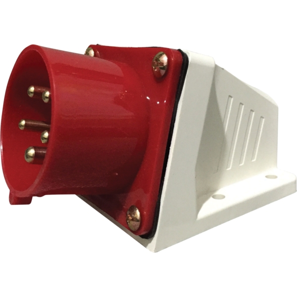 Eagle 16A 400V 3P+N+E Angled Wall Mount Inlet