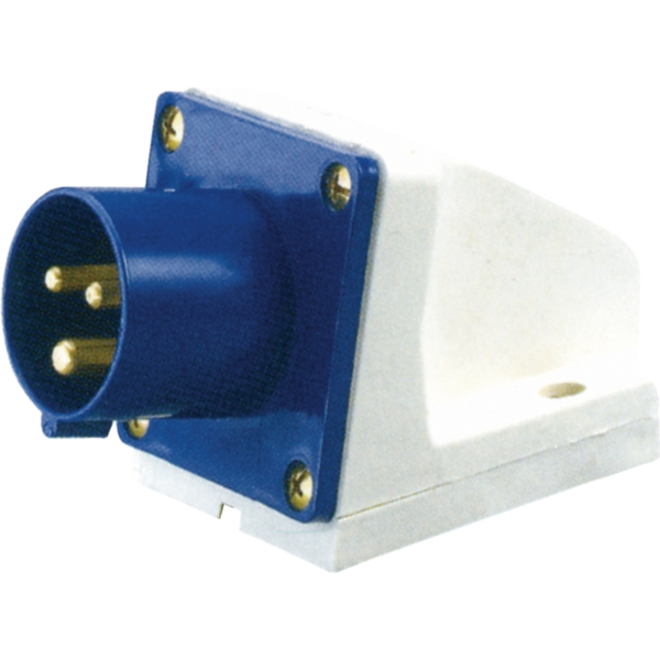 Eagle 32A 230V 2P+E Angled Wall Mount Inlet