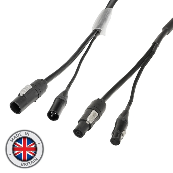 elumen8 Combi 3-Pin DMX and 2.5mm Neutrik PowerCON True1 Cable - 1 metre