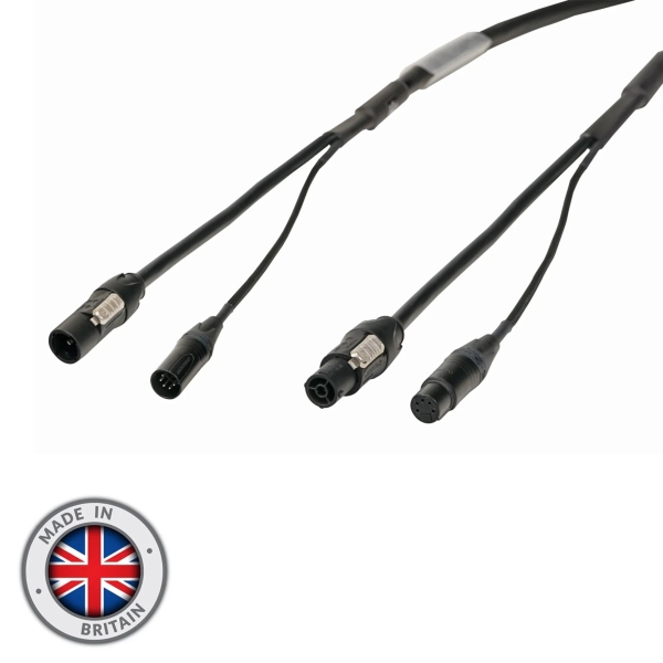 elumen8 Combi 5-Pin DMX and 2.5mm Neutrik PowerCON True1 Cable - 1 metre