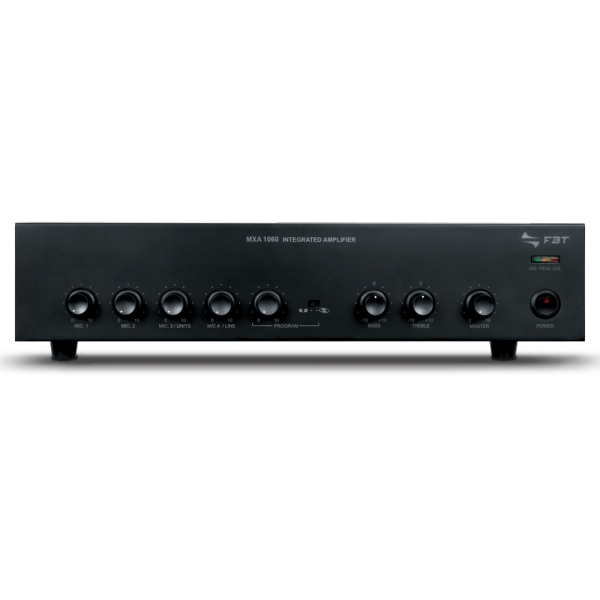 FBT MXA 1060 Integrated Mixer Amplifier, 60W @ 8 Ohms or 50V / 70V / 100V Line