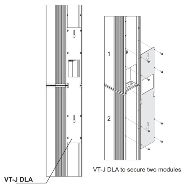 FBT Vertus VT-J DLA Safety Bracket to Connect 2 x DLA Speakers in Vertical Orientation
