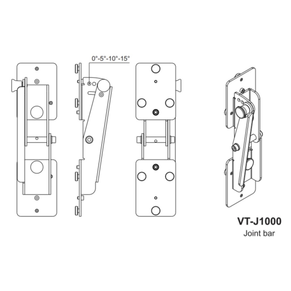 FBT Vertus VT-J 1000 Joint Bar FBT CS1000 Line Array Columns - Black