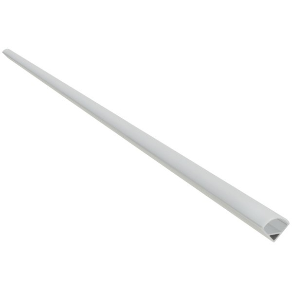 Fluxia AL1-A1616 Aluminium LED Tape Profile, 1 metre with Frosted 90 Degree Arc Diffuser