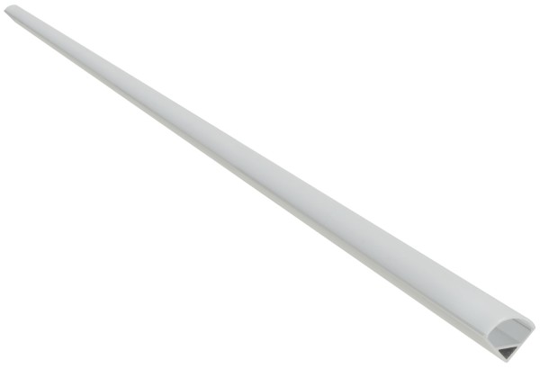 Fluxia AL1-A1616 Aluminium LED Tape Profile, 1 metre with Frosted 90 Degree Arc Diffuser