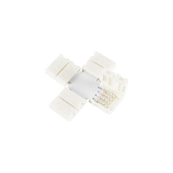 Fluxia RGB12-X LED Tape X Connector for RGB LED Tape, Pack of 5