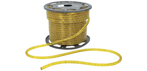 Fluxia Yellow Dimmable Rope Light, IP44, 45 metre reel