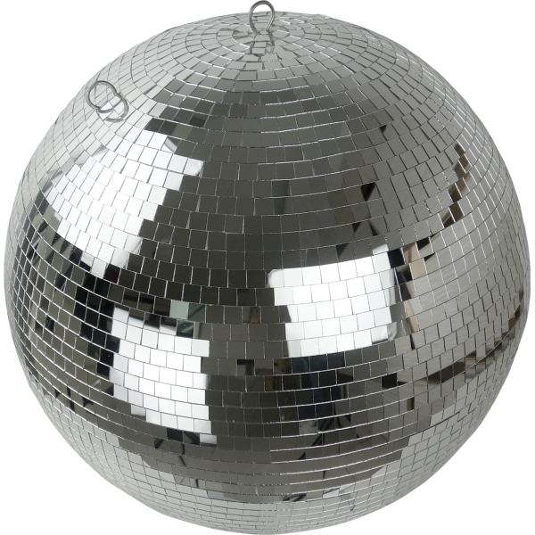 FXLab Silver Mirror Ball with Dual Hanging Points, 10mm Facets - 600mm