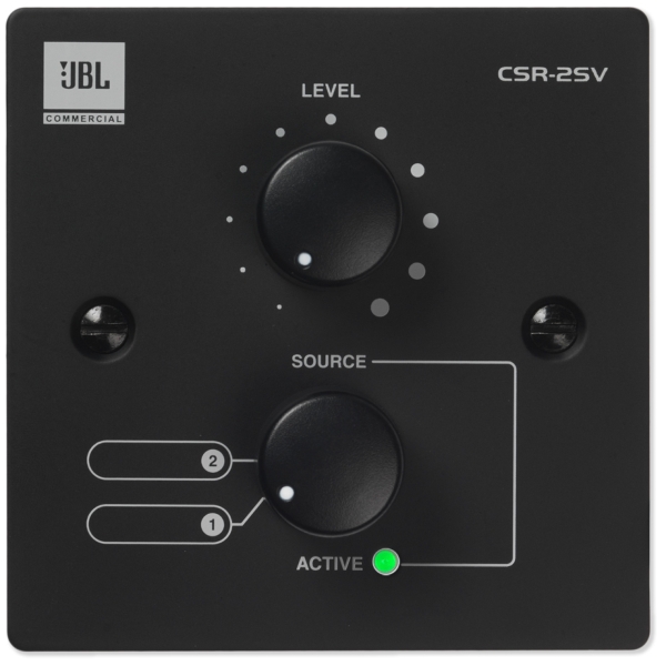 JBL CSR-2SV Remote Volume and 2 Source Selector for JBL CS Mixers/Amplifiers - Black