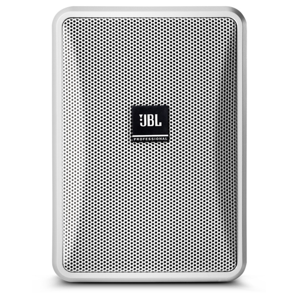 JBL Control 23-1 3-Inch 2-Way Compact Indoor/Outdoor Speaker (Pair), 50W @ 8 Ohms or 70V/100V Line - IP44, White
