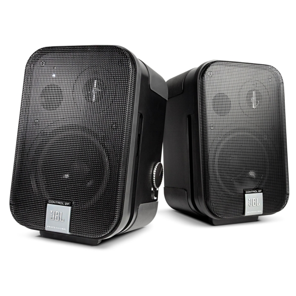 JBL Control 2P 5.25-Inch 2-Way Compact Active Reference Monitor Speakers (Stereo Pair), 35W - Black