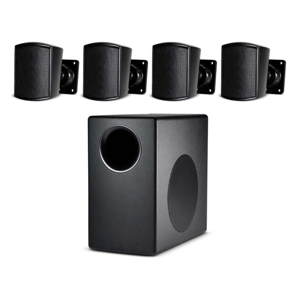 JBL Control 50 Pack Surface-Mount Subwoofer-Satellite Loudspeaker System, 100W @ 4 Ohms or 70V/100V - Black