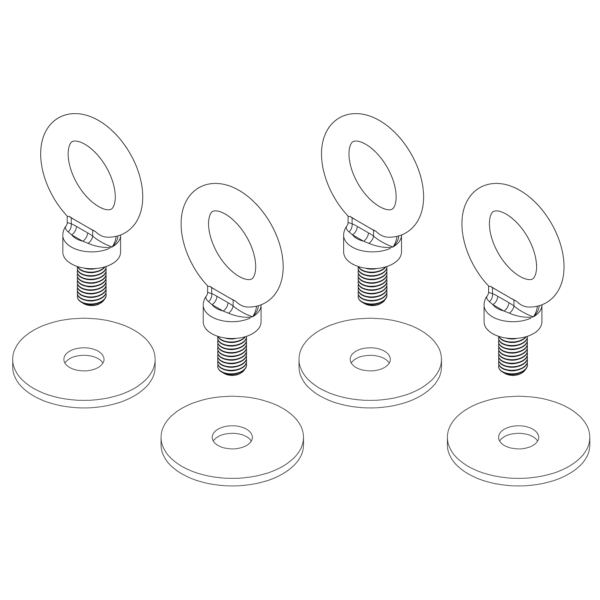 JBL EBK4 M10-20 Universal M10 Eyebolt Kit