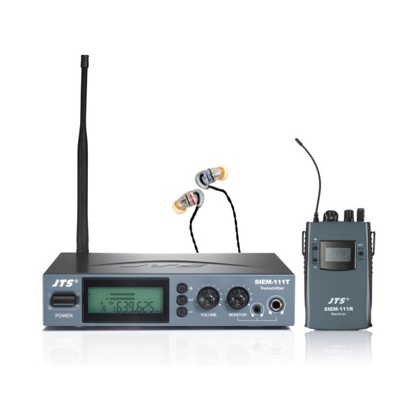 JTS SIEM-111 In Ear Monitoring Complete System, SIEM-111T, SIEM-111R & IE1 (Channel 38)