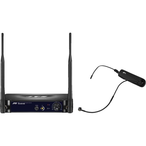 JTS US-8001DB Single Channel Aerobic Radio Microphone System with JTS UT-16HW Headworn Microphone - Channel 70
