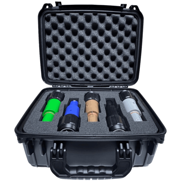 KES KESPLTPKIT Powerlock Test Plug Kit with L1, L2, L3, N & E Test Plugs and Case