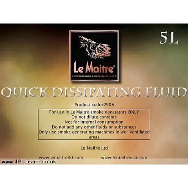 Le Maitre 2801 Quick Dissipating Haze Fluid for Le Maitre Fake Flame Machine (4x 2.5 Litre) 