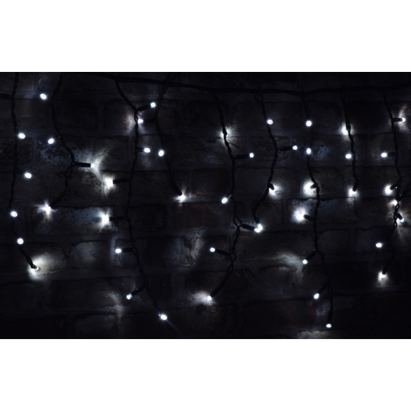 Lyyt 180ILCON-CW Icicle-Inspired Multi-Sequence Outdoor LED String Lights, Cool White