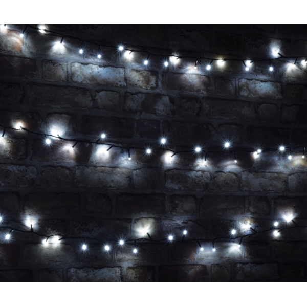 Lyyt 200TS-CW Multi-Sequence LED Indoor/Sheltered Outdoor String Lights with 24-Hour Auto-Timer, Cool White