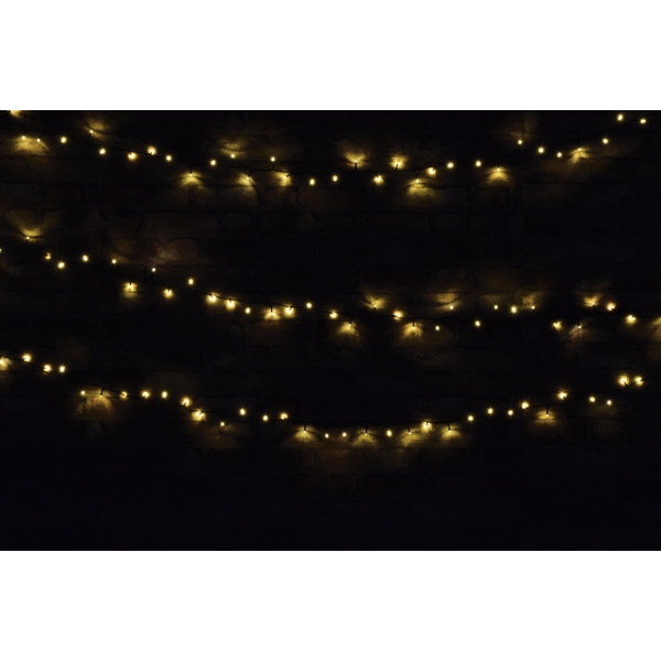 Lyyt 200TS-WW Multi-Sequence LED Indoor/Sheltered Outdoor String Lights with 24-Hour Auto-Timer, Warm White