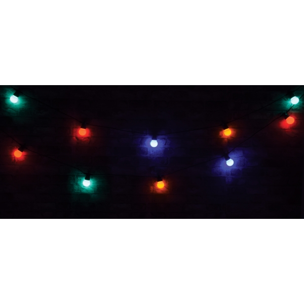 Lyyt BOF10MC Coloured Outdoor LED Festoon Lighting, 10M