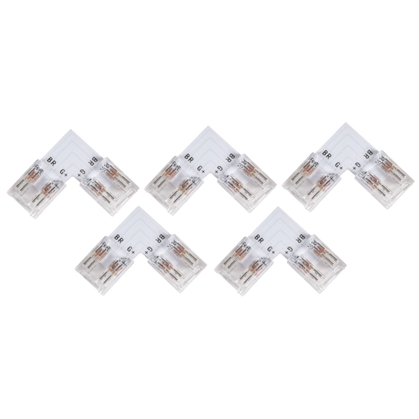 Lyyt 24V RGB COB LED Strip L-Connector (Pack of 5)