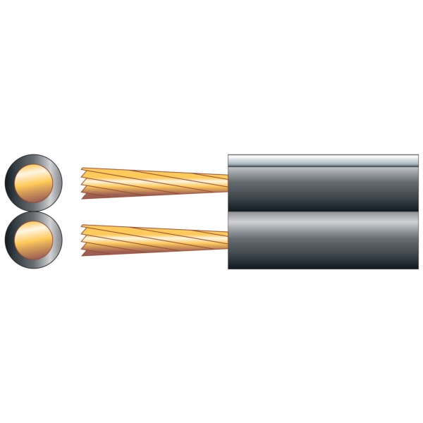 Mercury Figure 8 Speaker Cable, 2.5mm CSA, 100 metre reel - Black