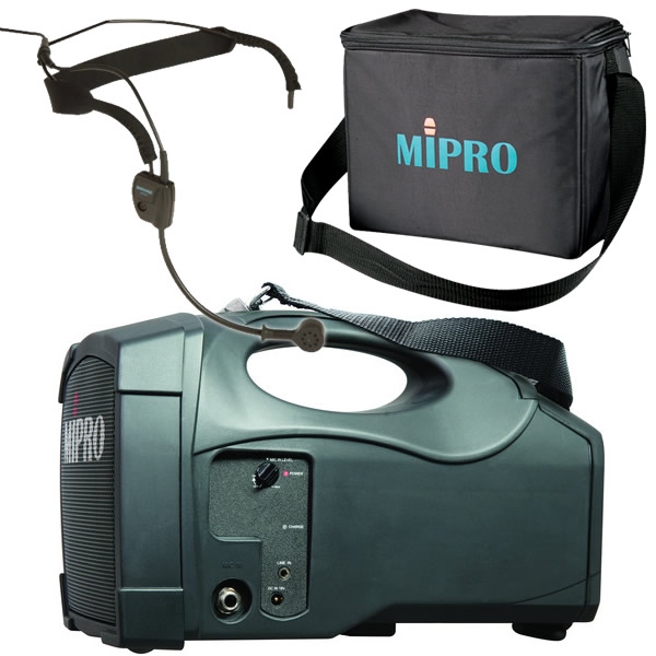 MiPro MA-101C Personal PA System with Wired Headset Microphone and Carry Case