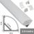 Fluxia AL2-A1616 Aluminium LED Tape Profile, 2 metre with Frosted 90 Degree Arc Diffuser - view 4