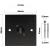 Eagle D-Series Brushed Aluminium 1-Gang HDMI 90 Degree Feed Through Wall Plate - Black - view 4