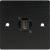 Eagle D-Series Brushed Aluminium 1-Gang HDMI Feed Through Wall Plate - Black - view 3