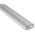 Fluxia AL2-C1709C Aluminium LED Tape Profile, Short 2 metre with Clear Crown Diffuser - view 1