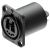 Neutrik NO2-4FDW-A opticalCON Chassis Feedthrough Socket - Black - view 1