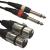Accu-Cable AC-2XF-2J6M/3 Dual Female XLR to Mono/Unbalanced 6.35mm Jack, 3m - view 1