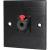 Eagle D-Series Brushed Aluminium 1-Gang 6.35mm Jack Wall Plate - Black - view 1