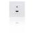 Eagle D-Series 1-Gang HDMI & 3.5mm Jack Wall Plate - White - view 3