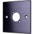 Eagle D-Series Brushed Aluminium 1-Gang 1-Hole Wall Plate - Black - view 1