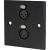 Eagle D-Series Brushed Aluminium 1-Gang Dual Female XLR Wall Plate - Black - view 1