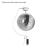 Curve Mirror Ball Hanging Bracket up to 30cm - view 1