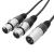 W Audio 1.5m XLR Male - 2x XLR Female Cable - view 1