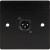 Eagle D-Series Brushed Aluminium 1-Gang Male XLR Wall Plate - Black - view 2