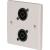 Eagle D-Series 1-Gang Dual 4-Pole SpeakON Wall Plate - White - view 1